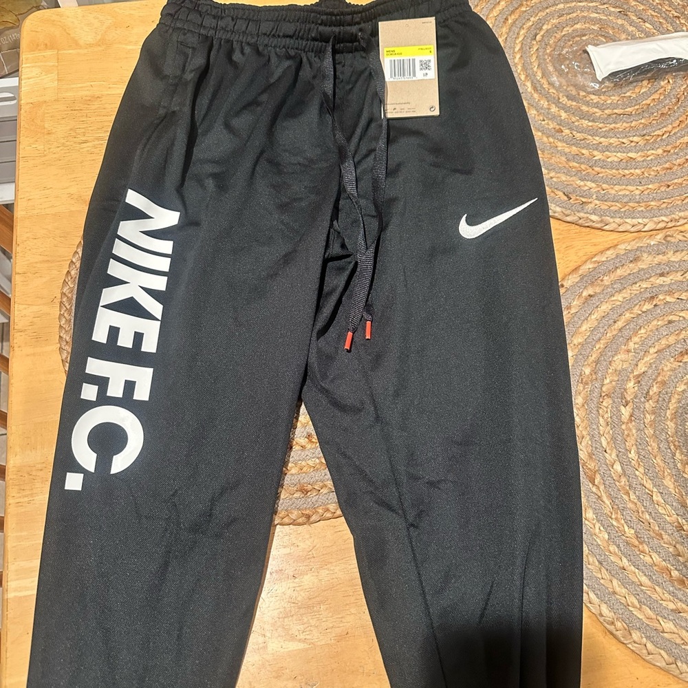 Nike Mens Black Sweatpants with White Logo